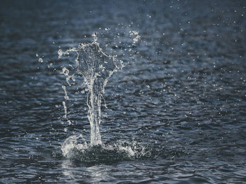 Water splashing in sea
