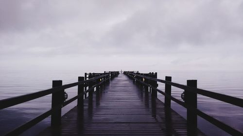 Pier over sea against sky