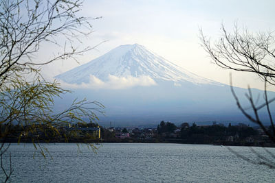 Scenic view of mount fuji japan