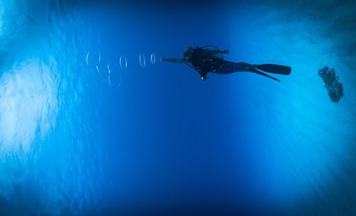 Scuba diver underwater