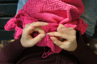 Close-up of holding hands