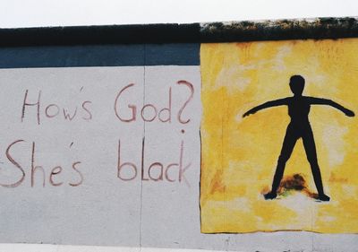 Shadow of man on wall