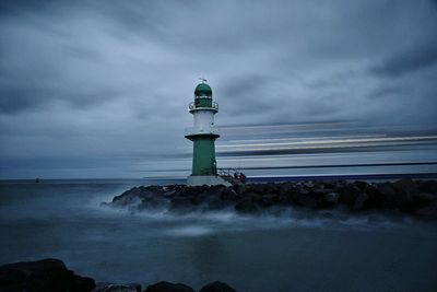 Old lighthouse at dusk