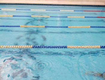 High angle view of swimming pool