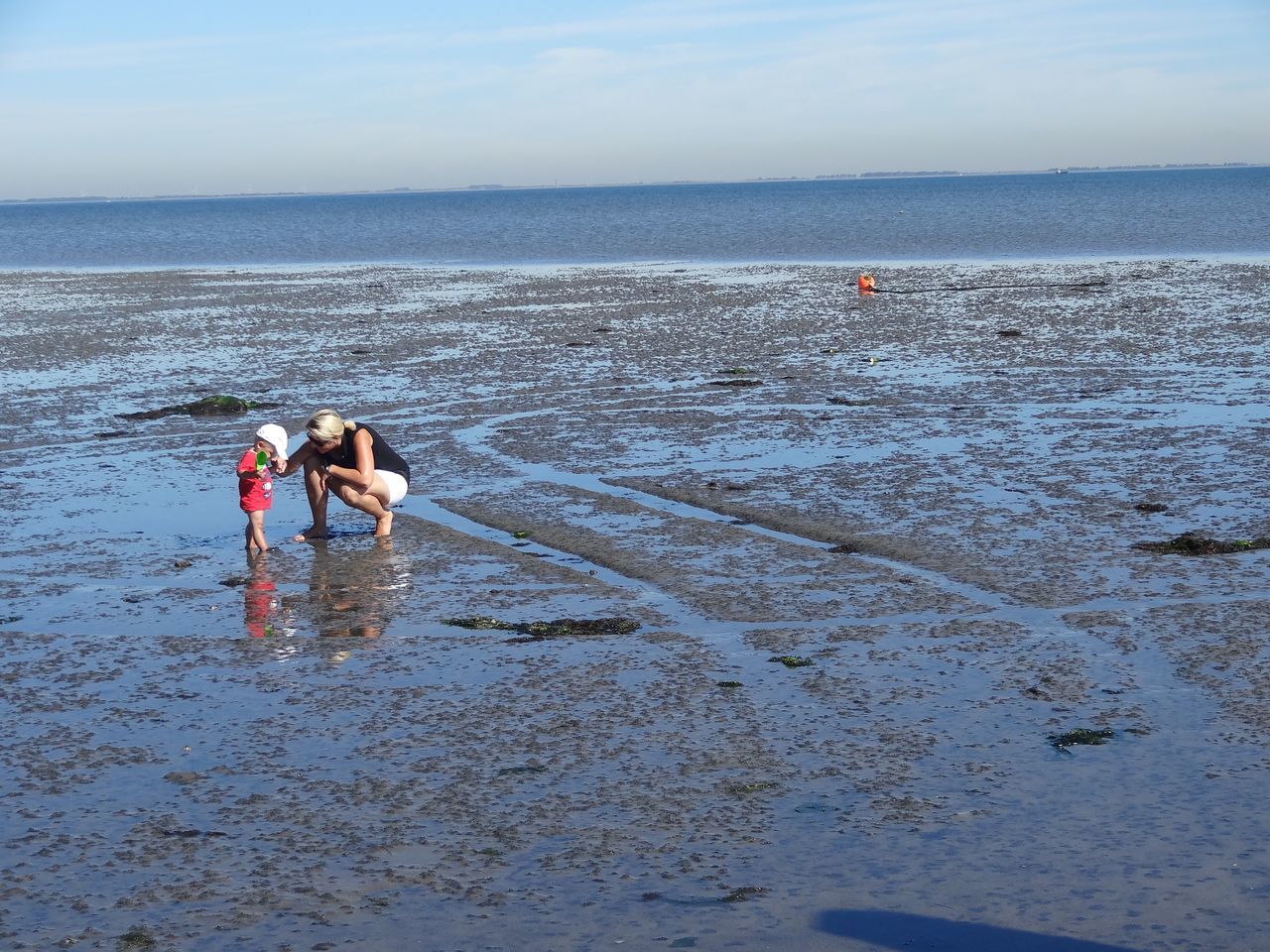 water, beach, sea, full length, childhood, vacations, boys, leisure activity, standing, lifestyles, rear view, scenics, sky, girls, shore, innocence, child, playing, tranquil scene, tourism, beauty in nature, summer, casual clothing, tranquility, tourist, nature, unknown gender, wave, weekend activities, person