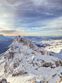 Overview of titlis mountain.