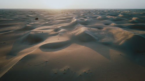 Scenic view of desert against sky