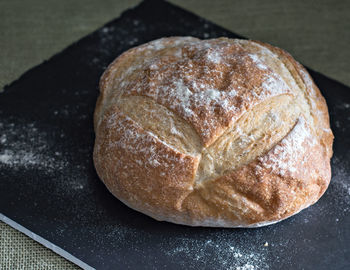 Close-up of bread with flour