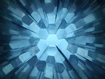 Directly below shot of glass ceiling