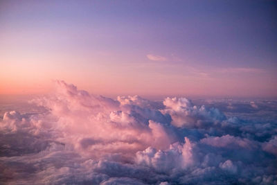 Scenic view of cloudscape against sky during sunset