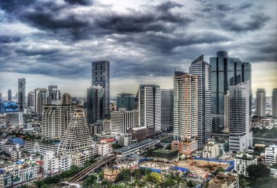 High angle view of cityscape