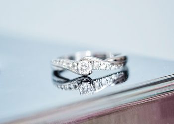 Close-up of wedding rings
