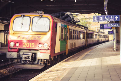 Train at railroad station