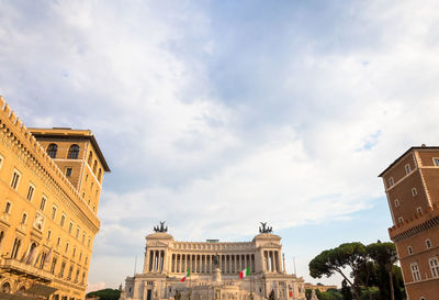 Low angle view of historic building against sky