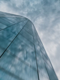 Low angle view of modern building against sky