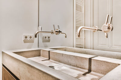 Close-up of sink in bathroom