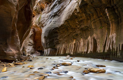 Rock formations in cave