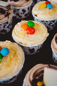 Close-up of cupcakes