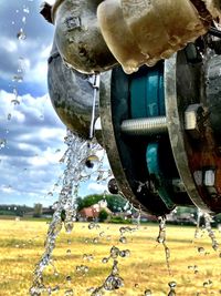 Close-up of water splashing from fountain