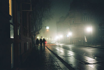 City street at night