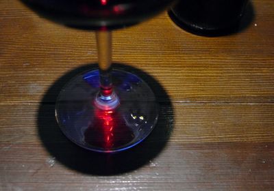 Close-up of wine glass on table