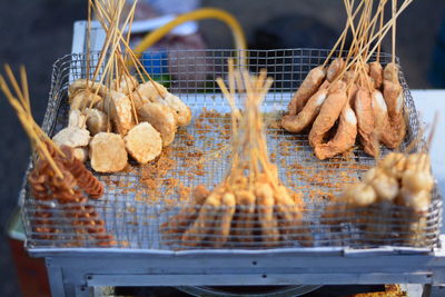 Close-up of meat for sale at market