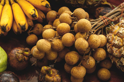 Full frame shot of fruits for sale at market