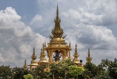 Low angle view of temple against sky