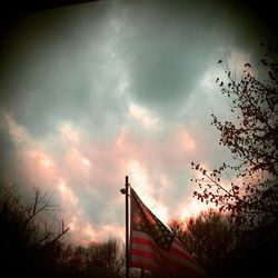 Low angle view of cloudy sky