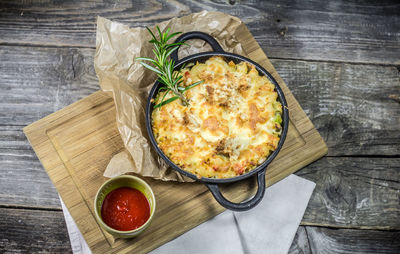 Close-up of served food