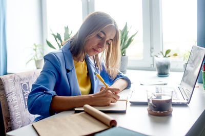 Businesswoman working in office