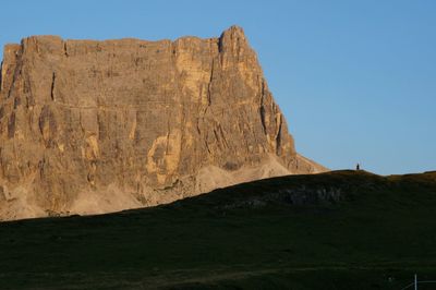 Scenic view of mountains against clear sky