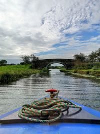 Bridge over river against sky