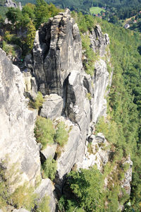 Scenic view of rocky mountains