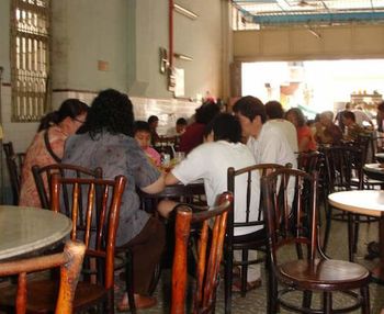 Group of people in restaurant