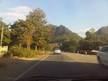 Road passing through country road