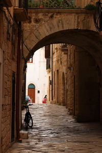 Empty alley in city