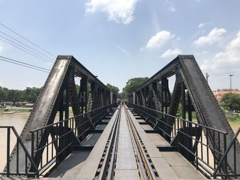 Railway bridge against sky