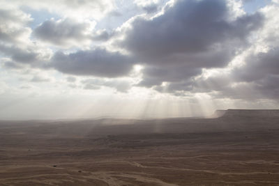 Scenic view of desert against sky