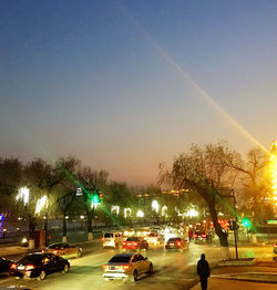 City street at night