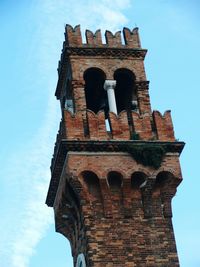 Low angle view of bell tower