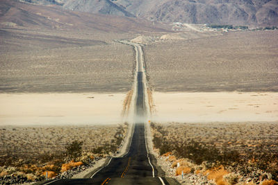 Aerial view of sand against sky