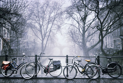 Bicycles in winter