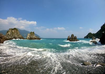 Scenic view of sea against sky