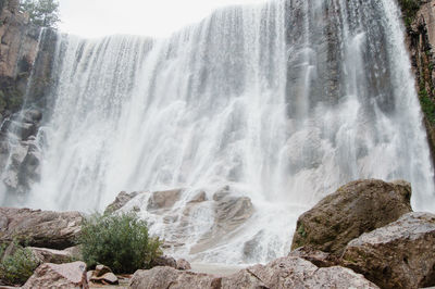 Scenic view of waterfall