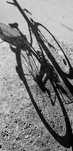 Close-up of shadow on sand