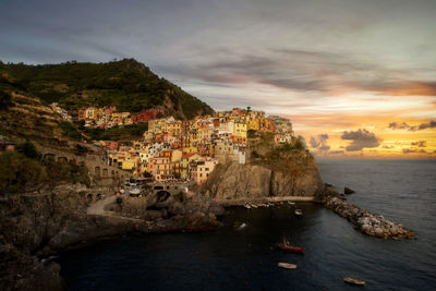 Cinque terre in italy during sunset taken in may 2022