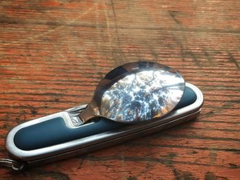 High angle view of sunglasses on table