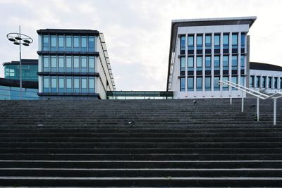 High angle view of staircase