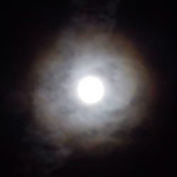 Scenic view of moon against sky at night